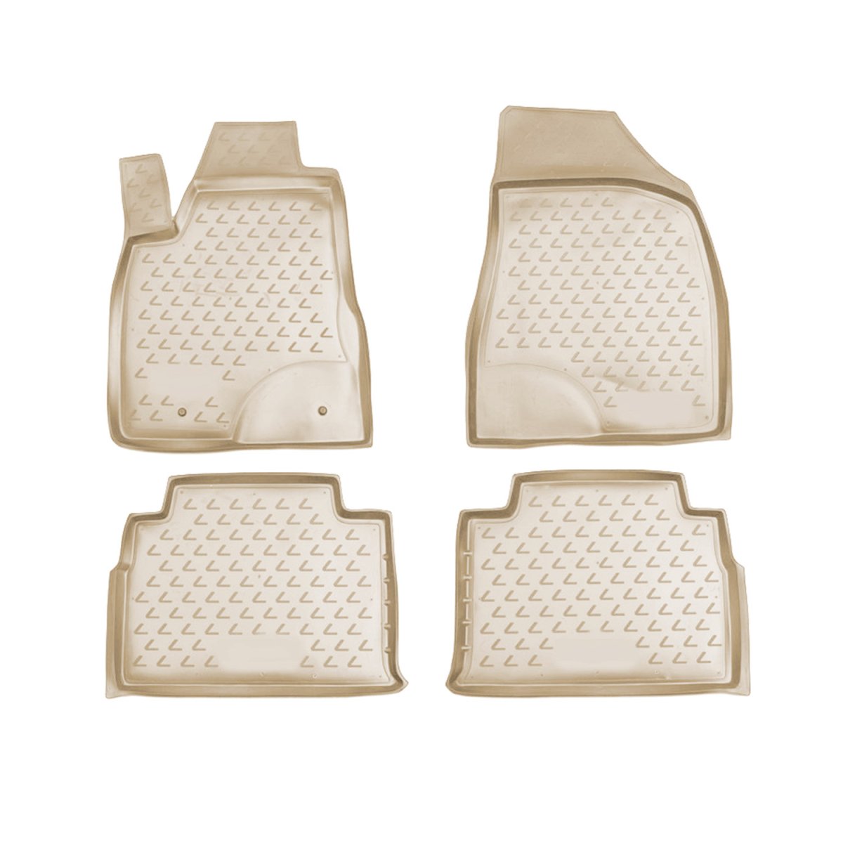 Lexus RX350 Floor Mats - Omac - Rubber TPE 4 Pcs - Beige - '03-'09